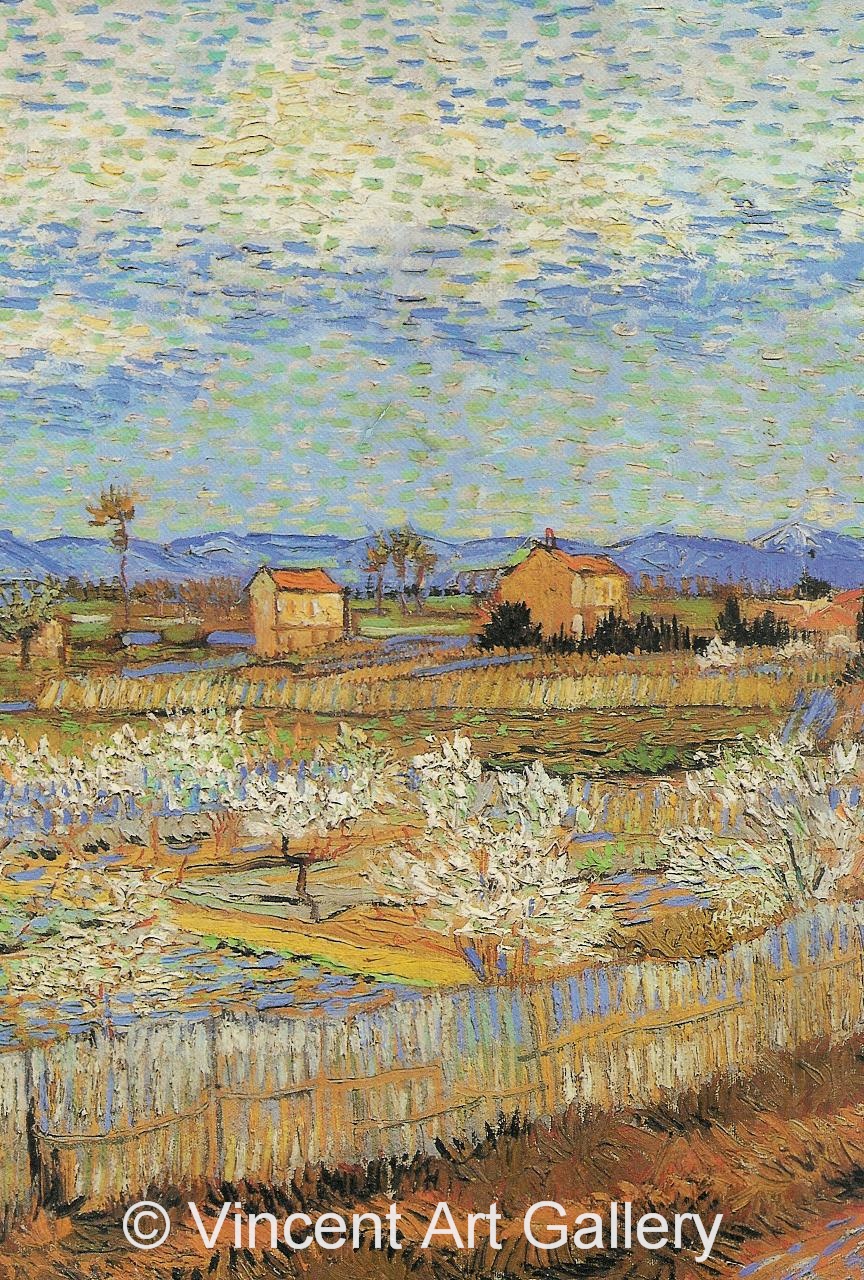 JH1681, La Crau with Peach Trees in Blossom (Detail 1)